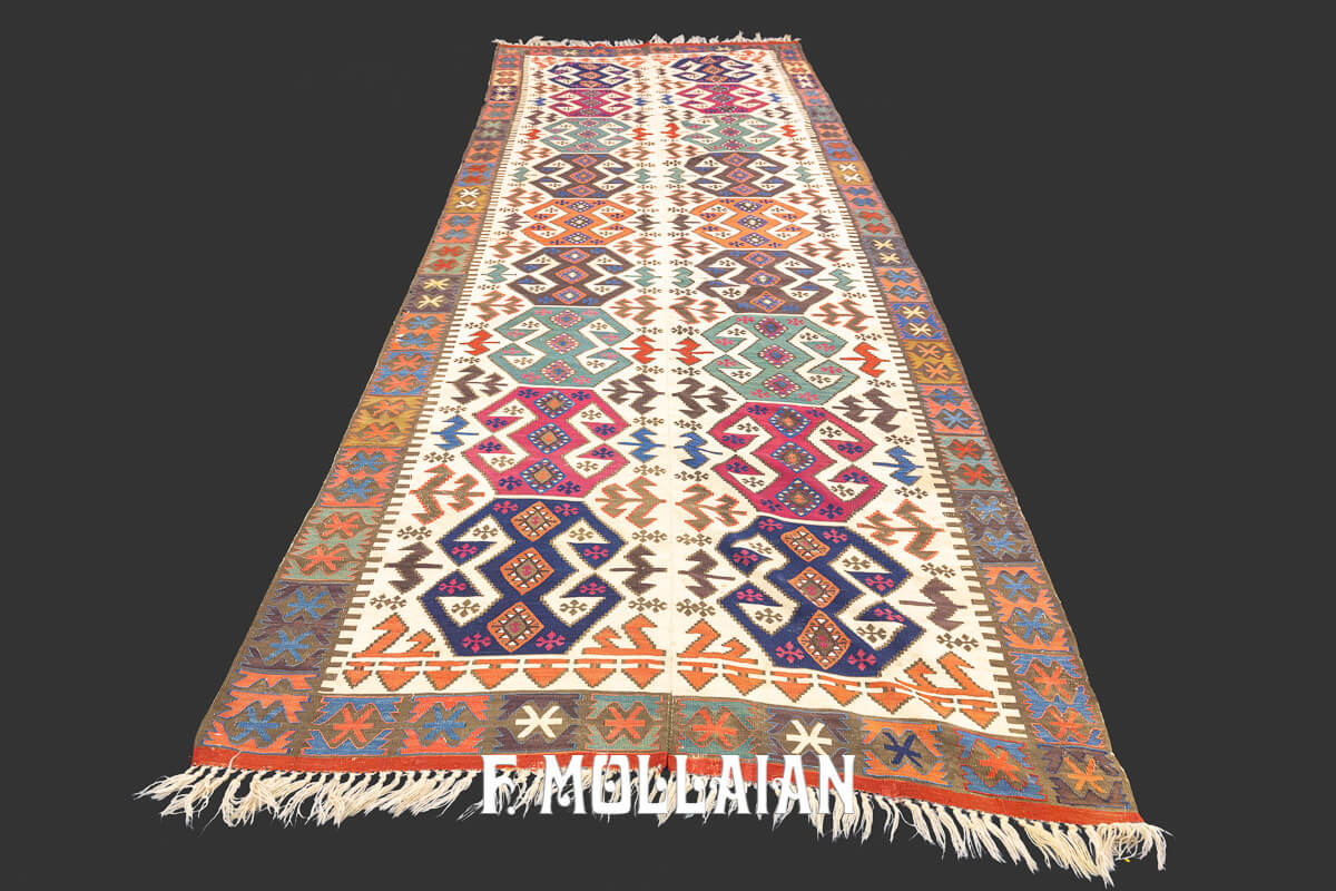 Kilim Rug Anatolian Geometric Design n°:781871